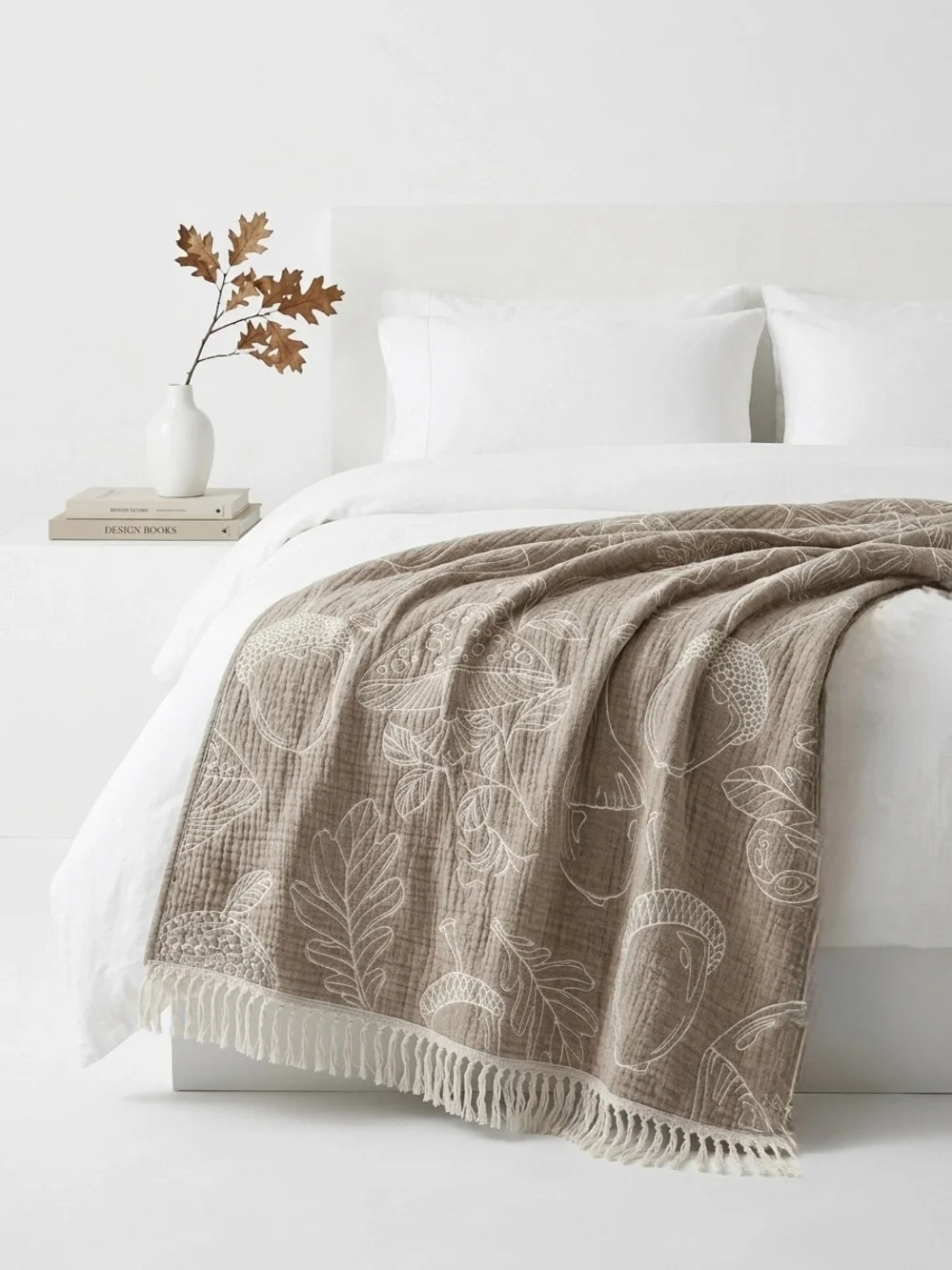 100% Cotton by Texteis Penedo throw Bedding Blanket Home Goods Linen